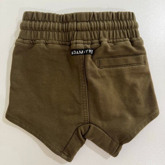 Adam + Yve Retro Army Green Striped Shorts Size 6-12 Months - Picture 3 of 3